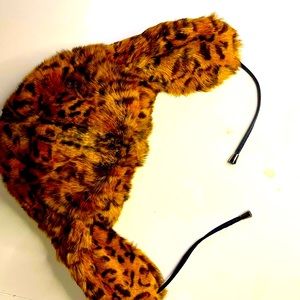 FurLeopard trapper hat michael Kors